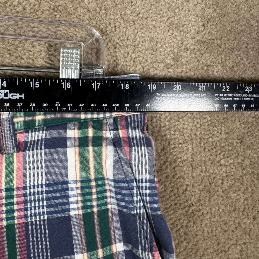 Vineyard Vines Plaid Shorts Mens 38 Multicolor Preppy Cotton Flat Front 9 Inseam